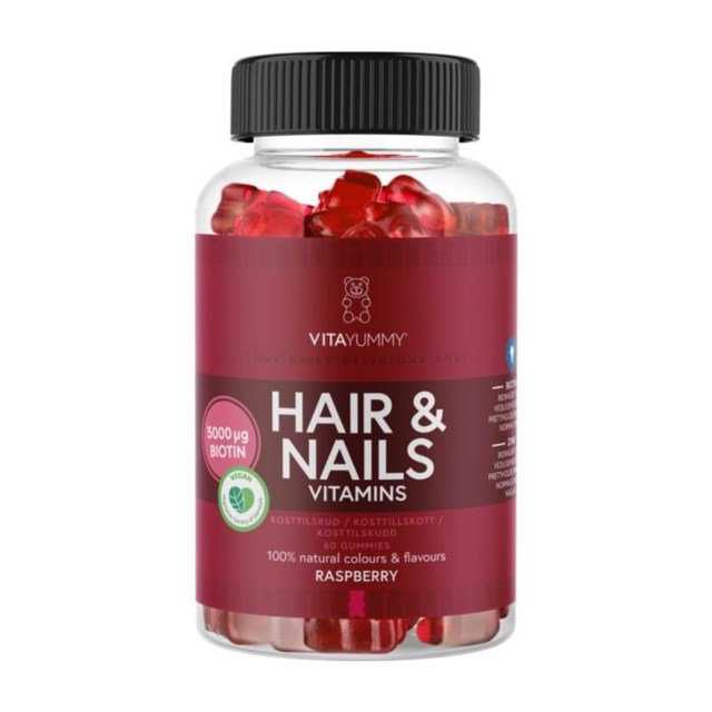 VitaYummy Hair & Nails Raspberry 60 st - 1