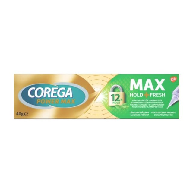 Corega Max Hold+Fresh, fixativ för tandprotes 40 g - 1