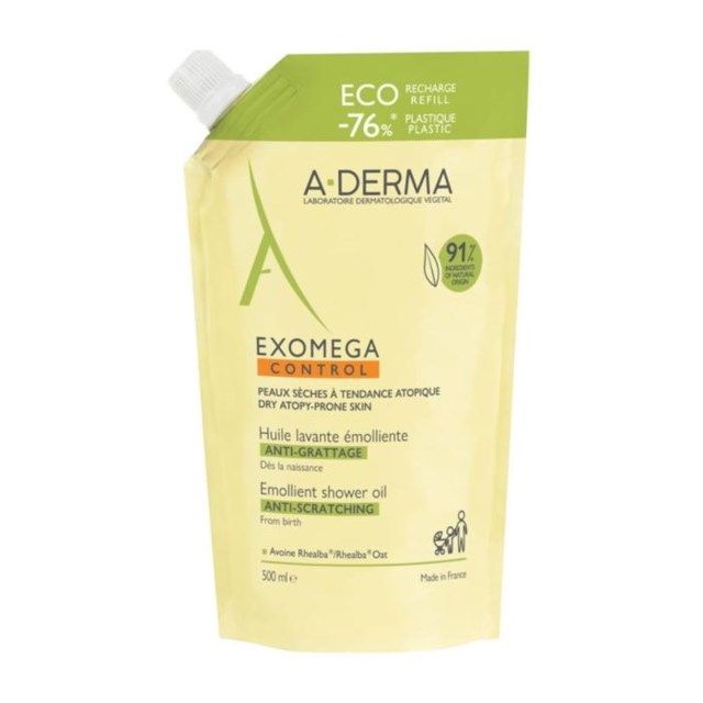 A-Derma  Exomega Control Shower Oil refill 500 ml - 1