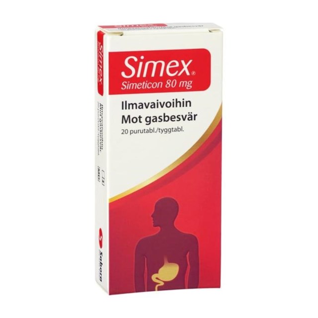 Simex tuggtablett Simetikon 80 mg 20 st - 1