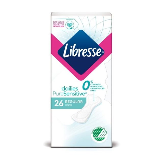 Libresse Pure Sensitive Dailies trosskydd Regular 26 st - 1