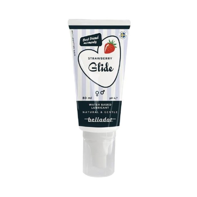 Belladot Strawberry Glide vattenbaserat glidmedel 80 ml - 1