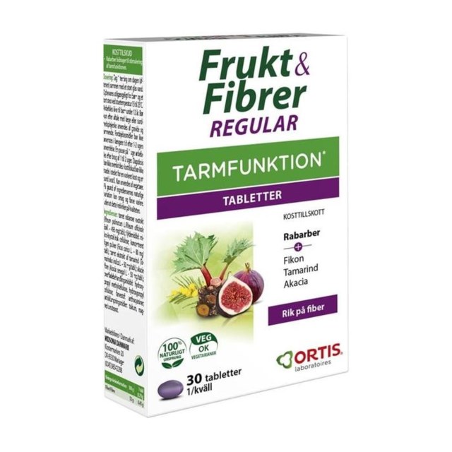 Frukt & Fibrer 30 tabletter - 1