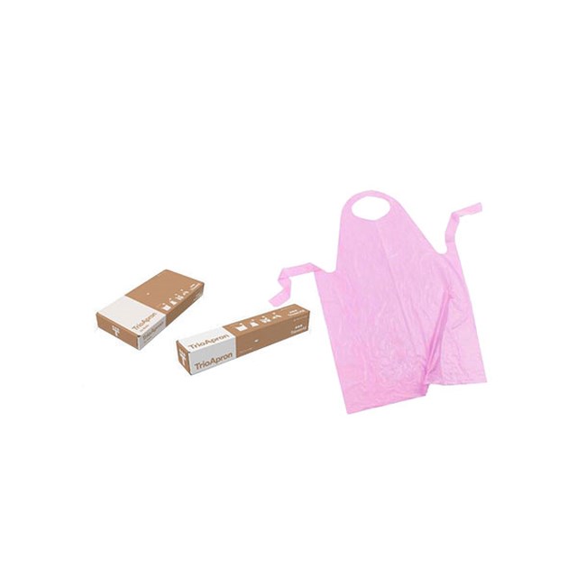 Skyddsförkläde TrioApron CORE Pink, 20my, 80cm x 125cm, Rulle - 50 Pack - 1